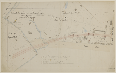 216593 Kadastraal uittreksel van de gemeente Abstede, sectie A eerste en tweede blad, te Utrecht, het terrein tussen de ...